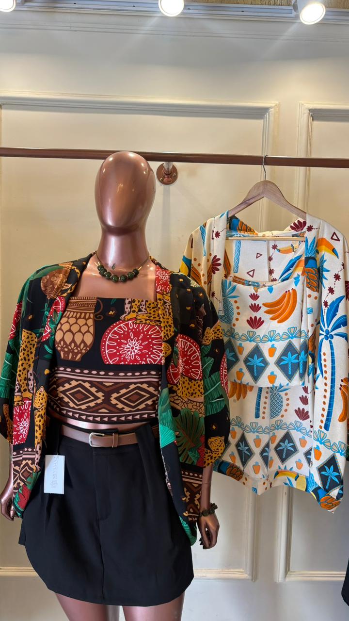 Conjunto Kimono Tropical
