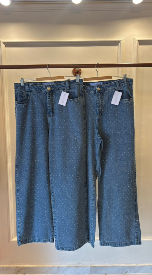 CALÇA WIDE LEG BRILHO
