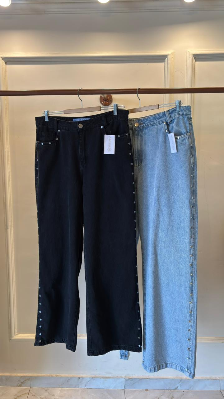 CALÇA WIDE LEG ILHÓS