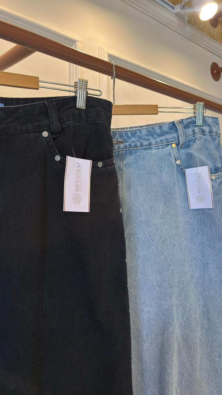 CALÇA WIDE LEG ILHÓS