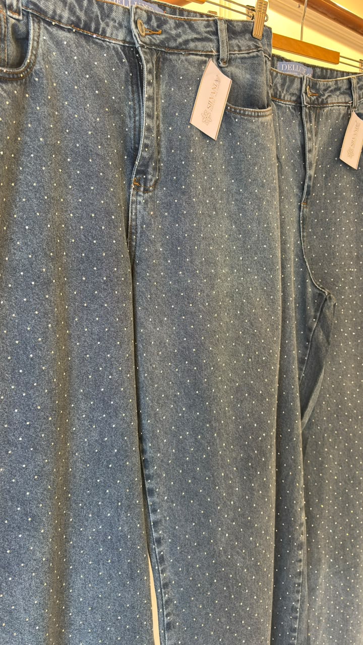 CALÇA WIDE LEG BRILHO