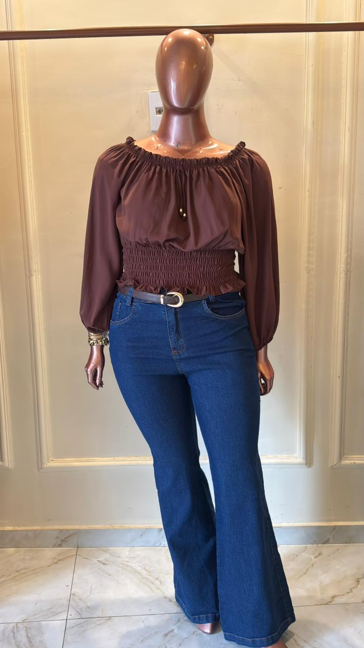 CALÇA FLARE JEANS