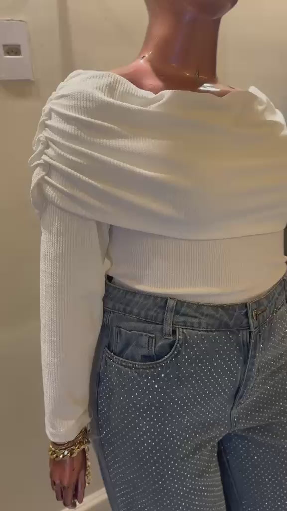 CALÇA WIDE LEG SUPER BRILHO