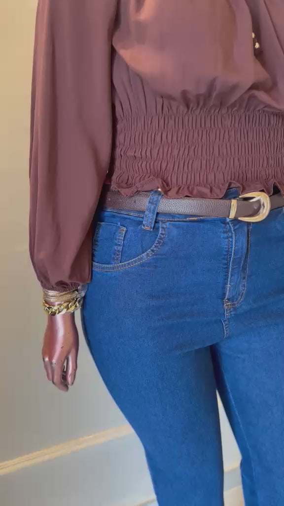 CALÇA FLARE JEANS