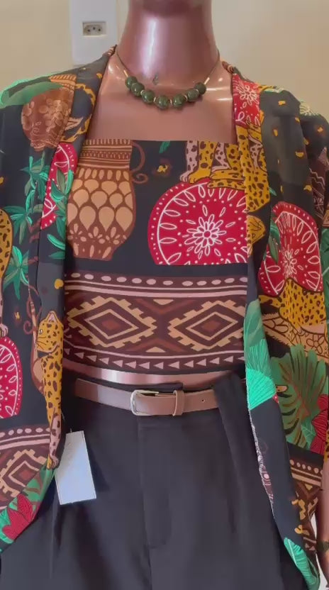 Conjunto Kimono Tropical